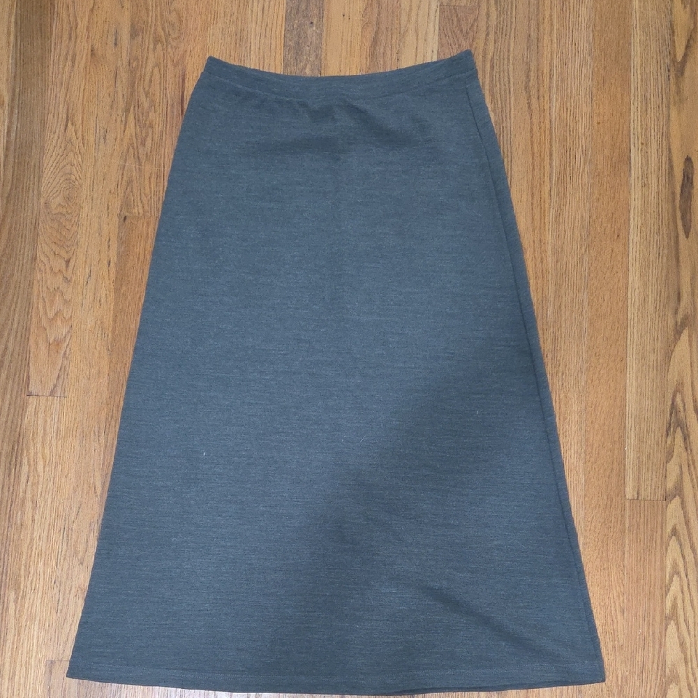 Moda International Grey Wool Blend Maxi Skirt